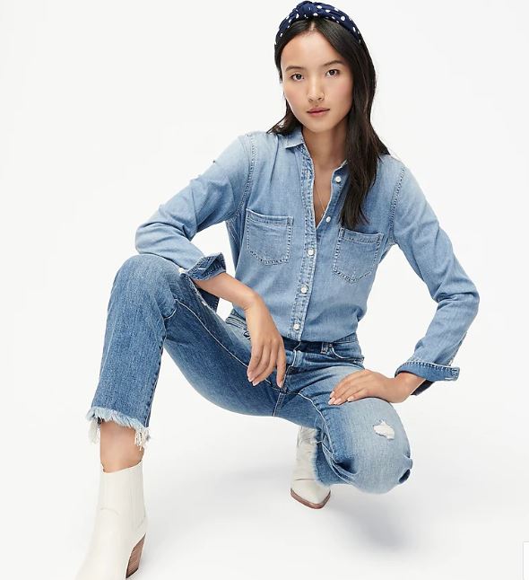 J Crew Everyday Chambray Shirt