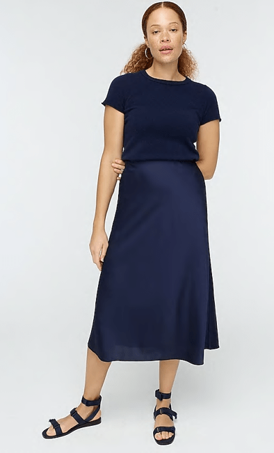 J Crew Pull On Slip Skirt