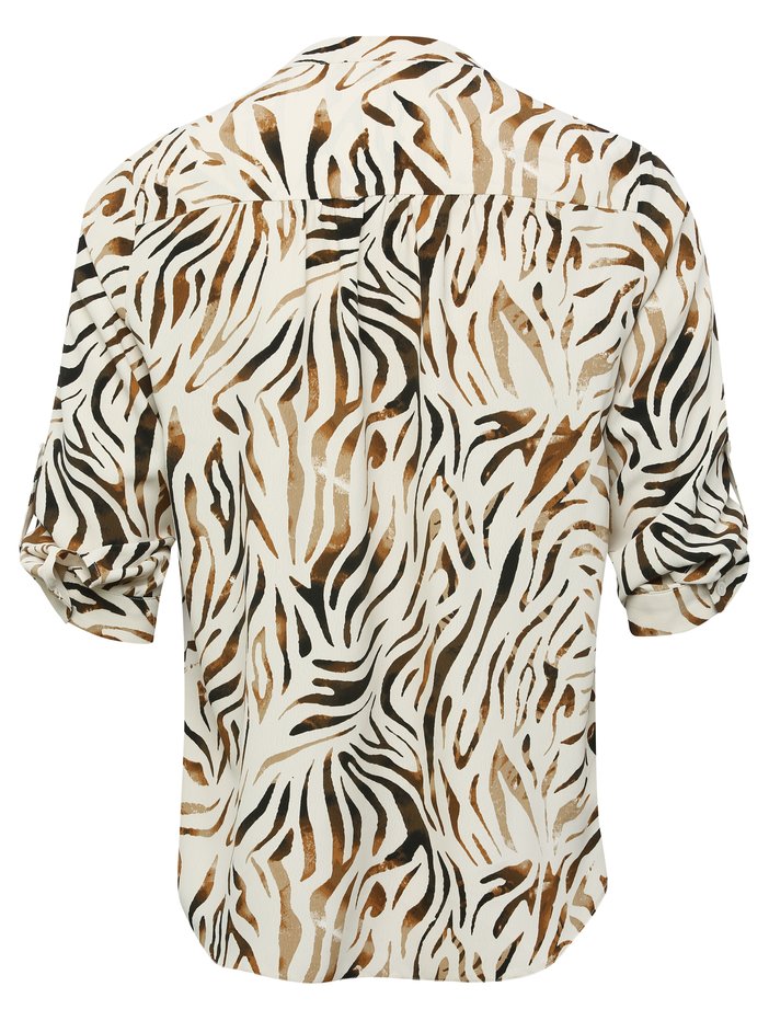 M&amp;Co Animal Print Blouse back view