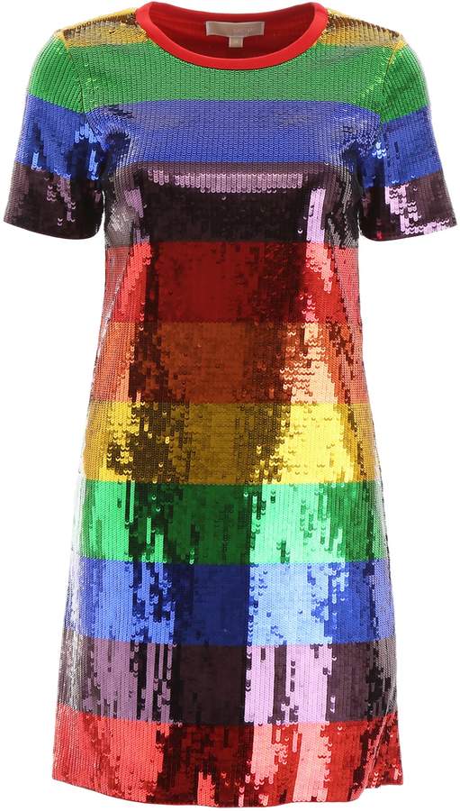 Michael Kors Multicolor Sequin Mini Dress
