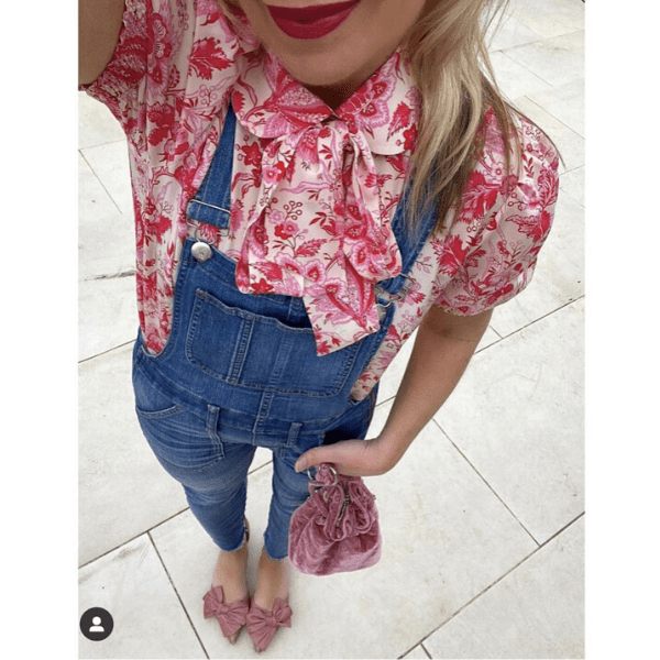 Tabitha Webb Butterfly Pussybow in Pink Floral