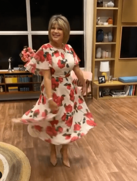 where to get Ruth Langsford This Morning dresses white rose print dress 29 May 2020 Photo Ruth Langsford