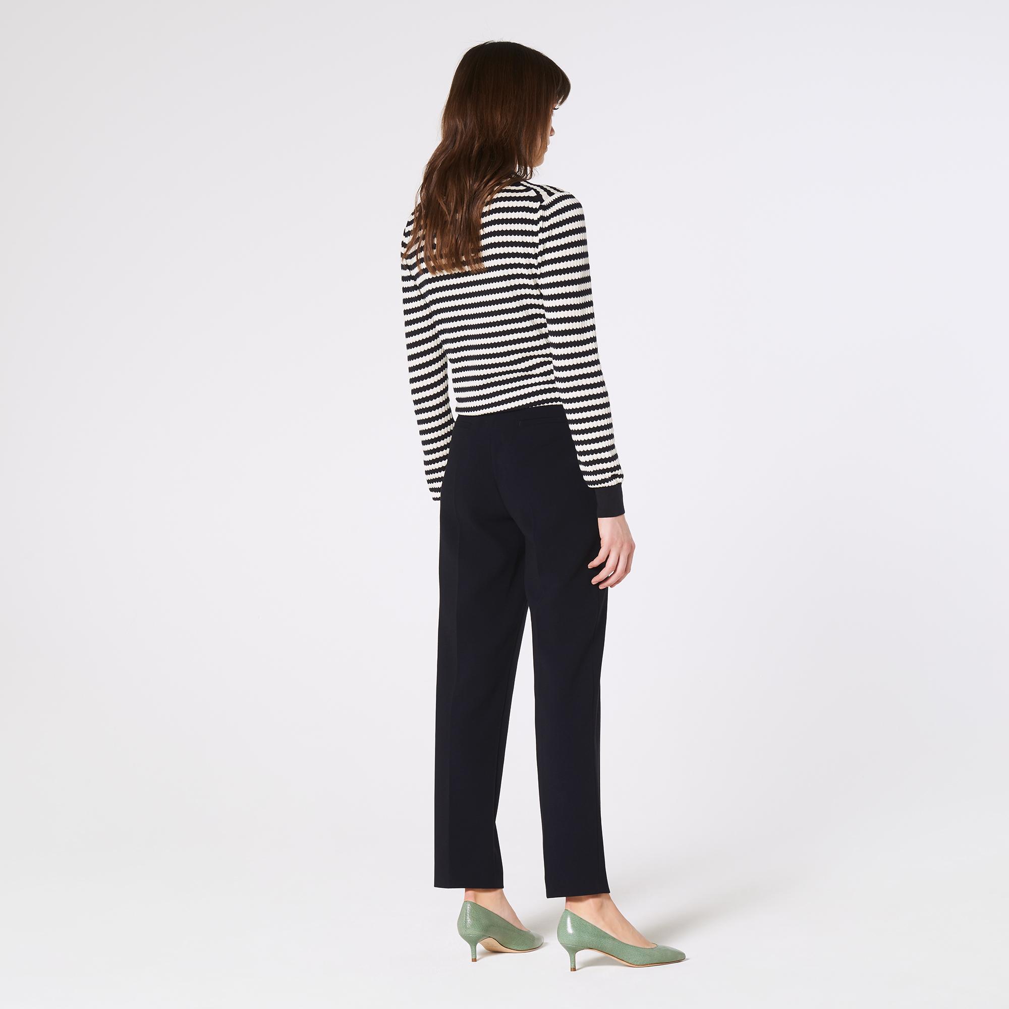 LK Bennett Frieda Navy Crepe Cigarette Trousers back view