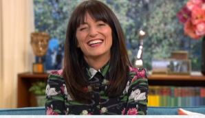 where to get Davina McCall This Morning outfit black swan print shirt 22 June 2020 Photo ITV