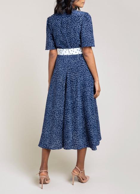 Beulah London Indu Navy Daisy back view