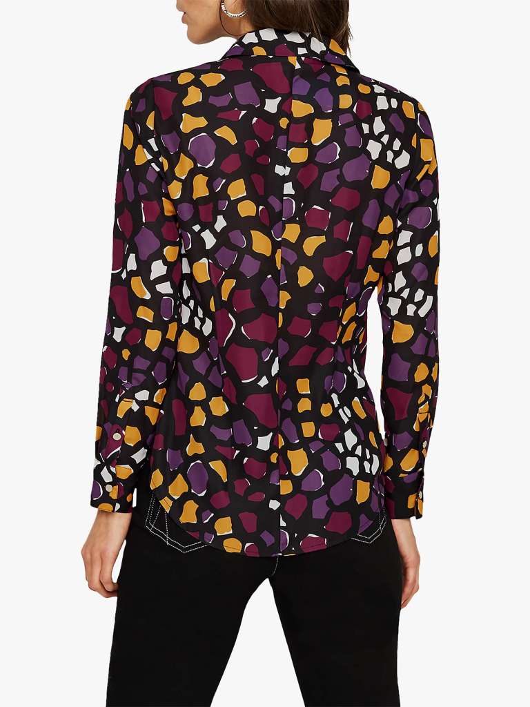 Damsel in a Dress Sheri Abstract Print Shirt back view