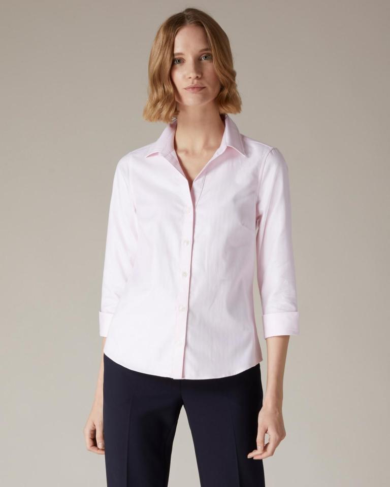 Jaeger Herringbone Cotton Shirt