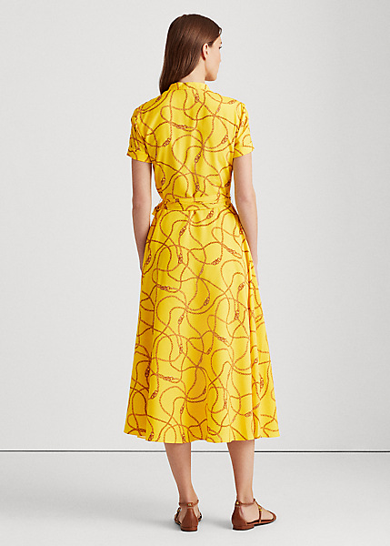 Ralph Lauren Print Crepe Dress back view