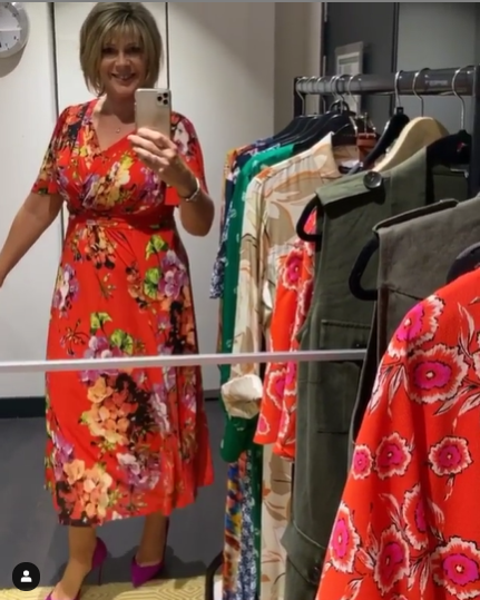 where to get all Ruth Langsford This Morning outfits red floral dress 13 July 2020 Photo Ruth Langsford