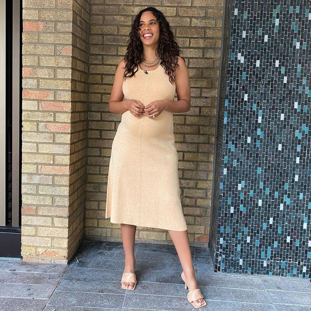 Where to get all Rochelle Humes This Morning dresses yellow sundress 14 August 2020 Photo Rochelle Humes