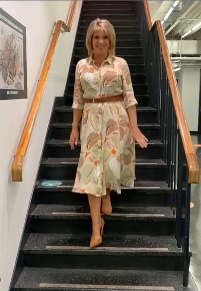 where to get all Ruth Langsford This Morning dresses floral print stone shirt dress 26 August 2020 Photo Ruth Langsford