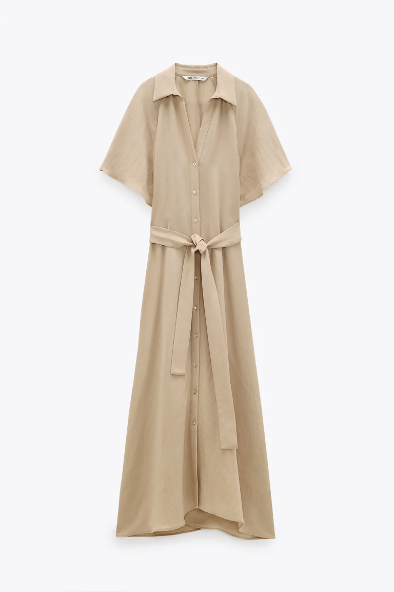 Zara Belted Shirt Dress v2
