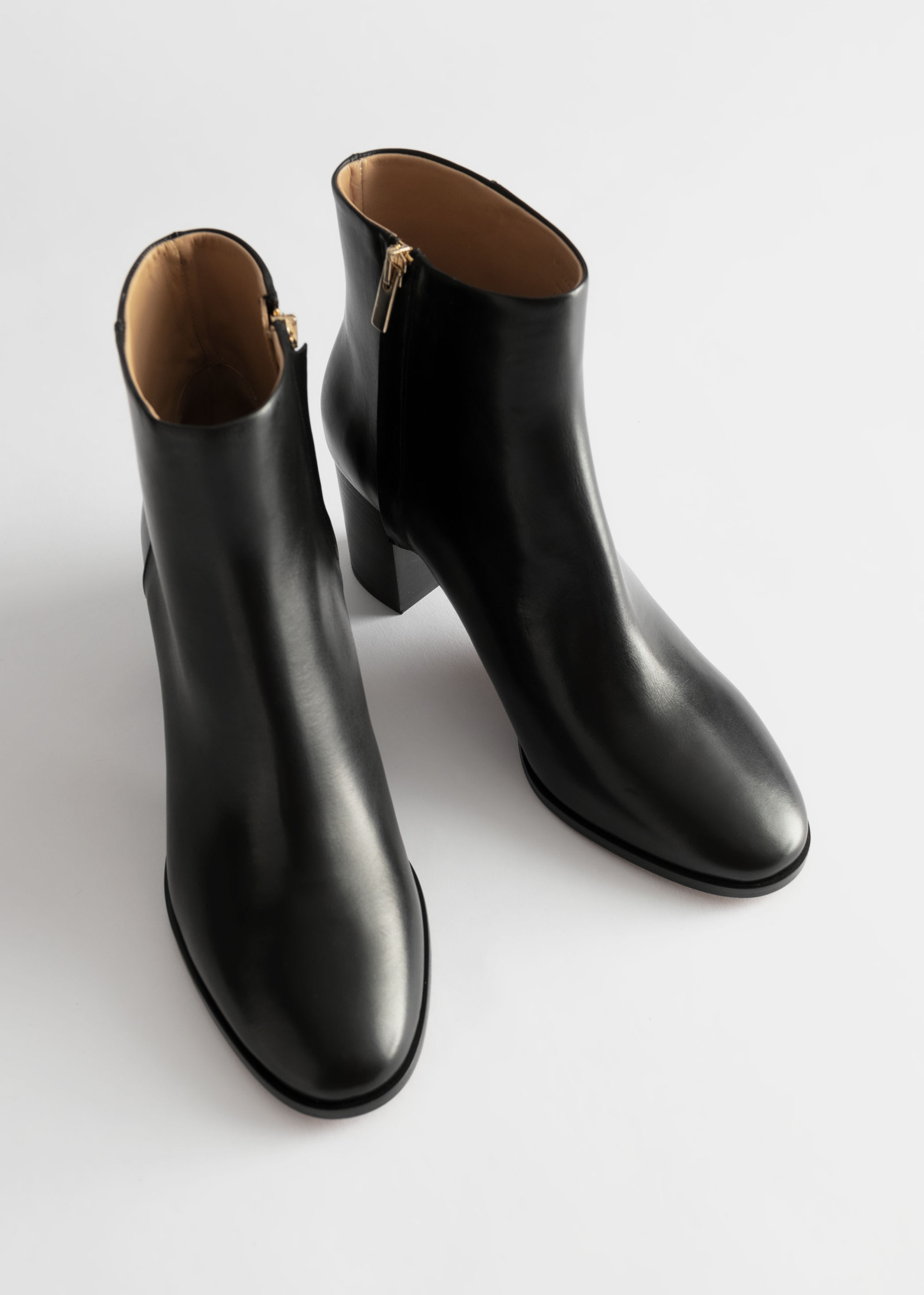 And Other Stories Chrome Free Tanned Leather Ankle Boots