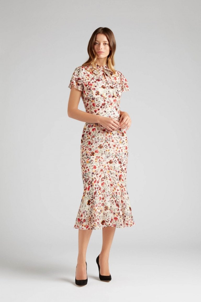 Goat Kalista Frill Sleeve Wildflower Dress