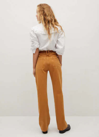 Mango Double baby-collar shirt back view