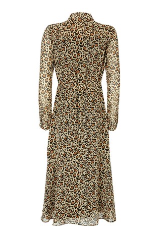 Mint Velvet Natural Isabel Midi Shirt Dress back view