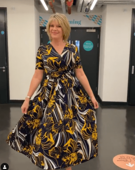 where to get all Ruth Langsford This Morning dresses navy large floral maxi dress 11 September 2020 Photo Ruth Langsford
