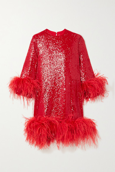 Holly Willoughby Red Sequin And Feather Dress October 2020 – Fashion ...