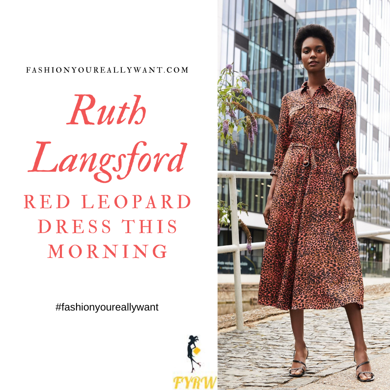Where to get all Ruth Langsford This Morning outfits blog October 2020 red leopard print shirt dress