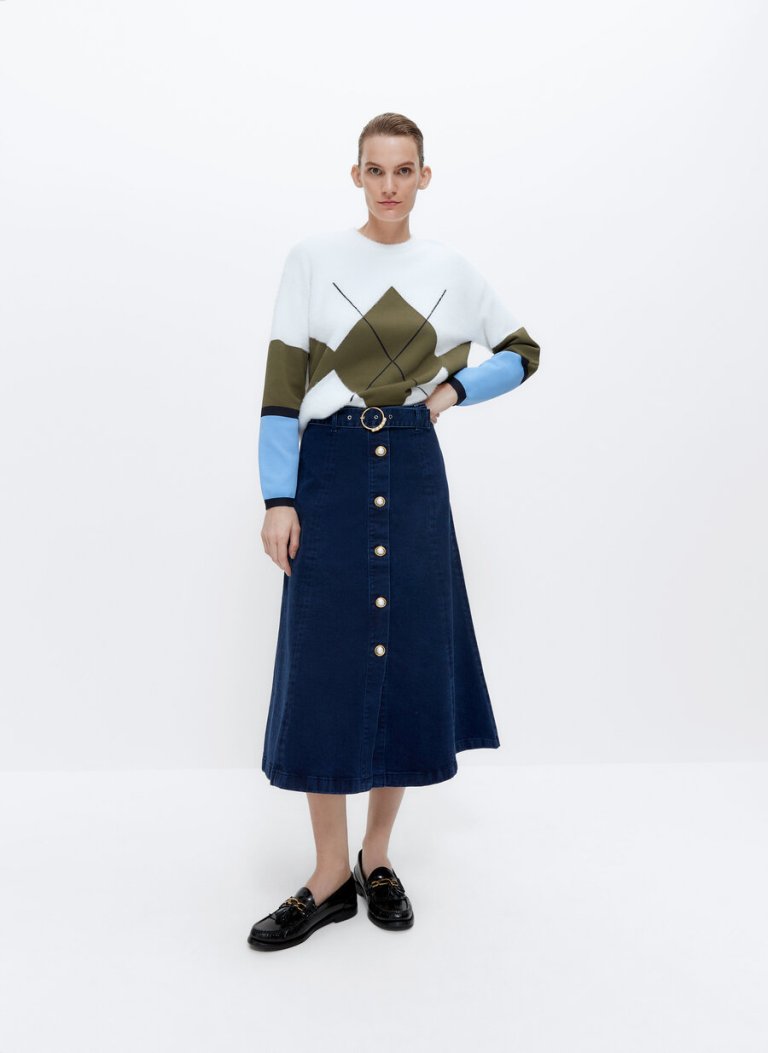 Uterque Skirt With Buttons