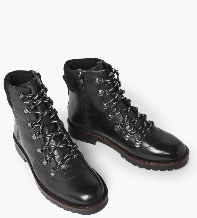 M&amp;S Collection Leather Hiker Ankle Boots