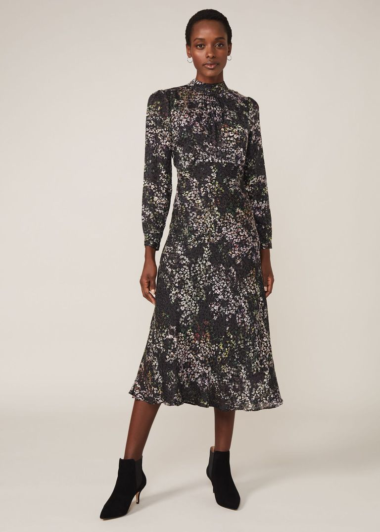 Phase Eight Elinore Printed Burnout Dress