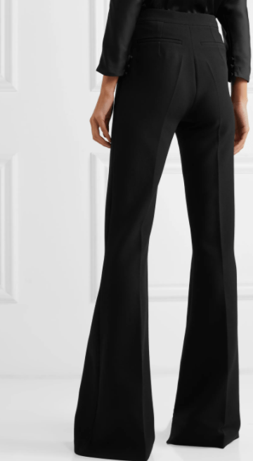 Safiyaa - Halluana Stretch-crepe Flared Pants back view