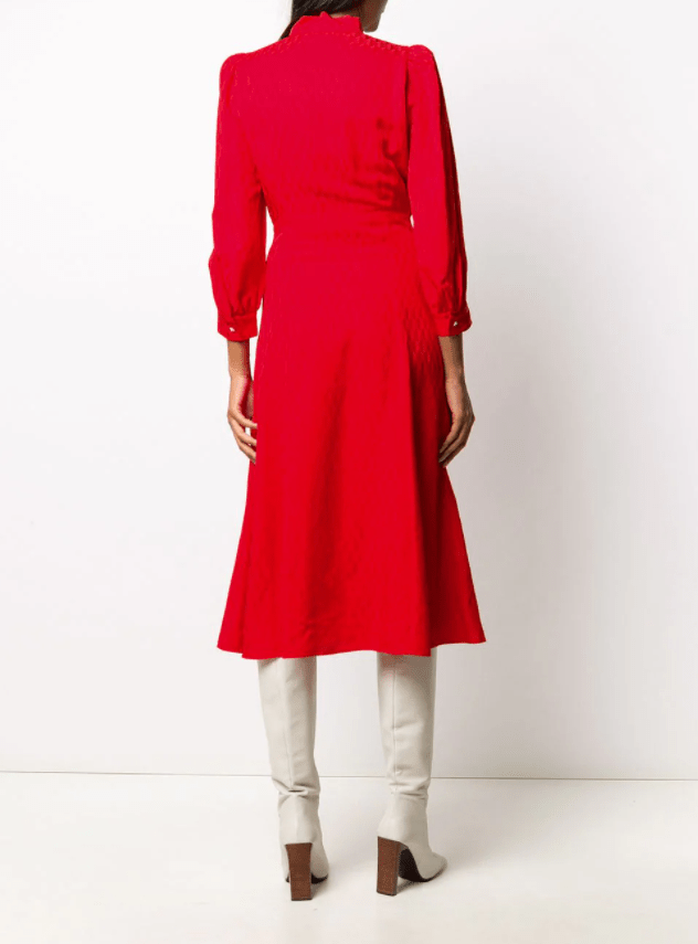 Sandro Paris Raya midi dress bACK VIEW