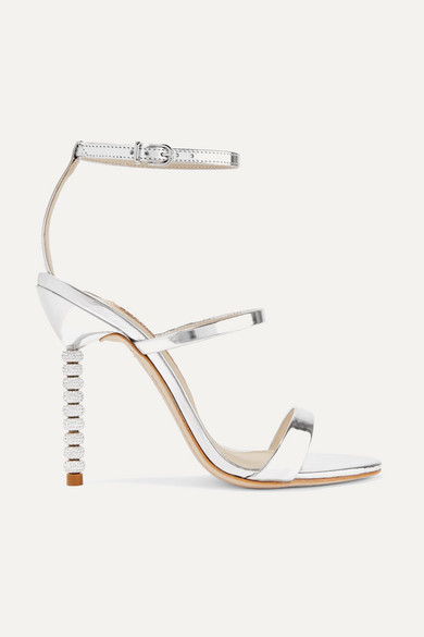 Sophia Webster Rosalind Crystal-embellished Metallic Leather Sandals