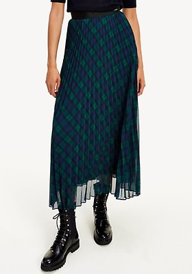 Tommy Hilfiger Tartan Midi Skirt