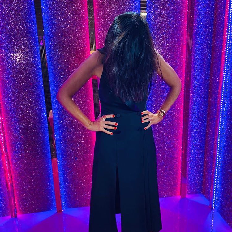 Where to get all Claudia Winkleman Strictly dresses black halter tux dress 14 November 2020 Photo Claudia Winkleman