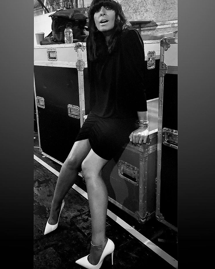 where to get all Claudia winkleman Strictly dresses black ruched mini dress white court shoes 22 November 2020 Photo Sinead McKeefry