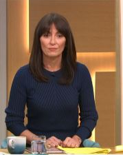 where to get Davina McCall This Morning blue rib jumper 19 November 2020 Photo iTV
