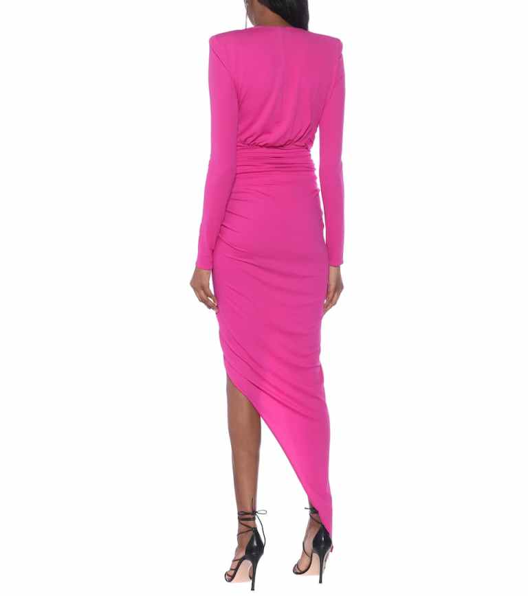 Alexandre Vauthier Asymmetric stretch-jersey gown back view