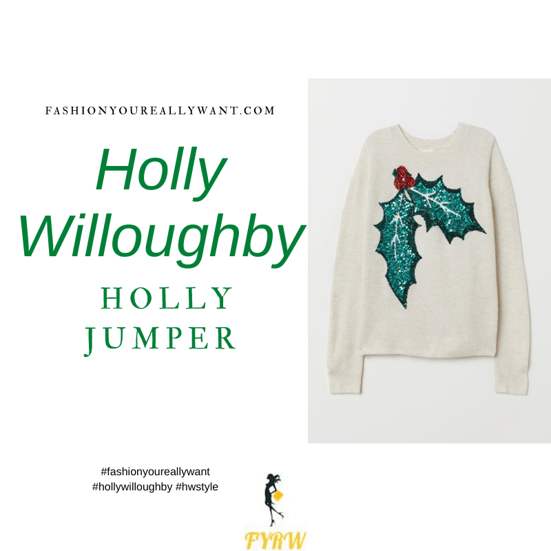 Where to get all Holly Willoughby This Morning outfits blog December 2020 cream sequin holly jumper