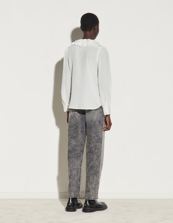 Sandro Paris FloatySshirt With Layered Collar back view