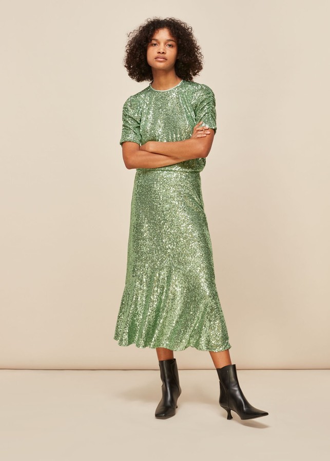 Whistles Sequin Seema top and skirt
