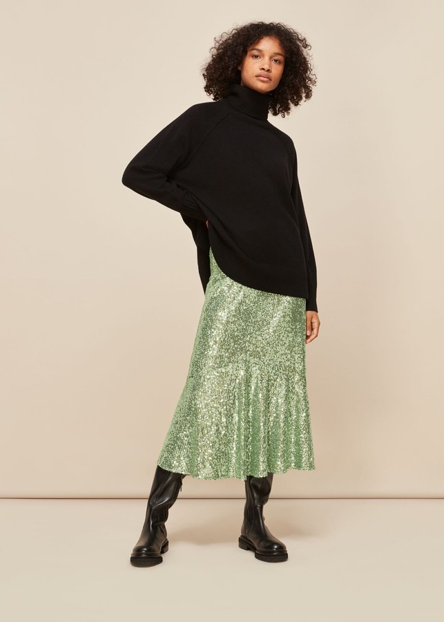 Whistles Suki Sequin Skirt