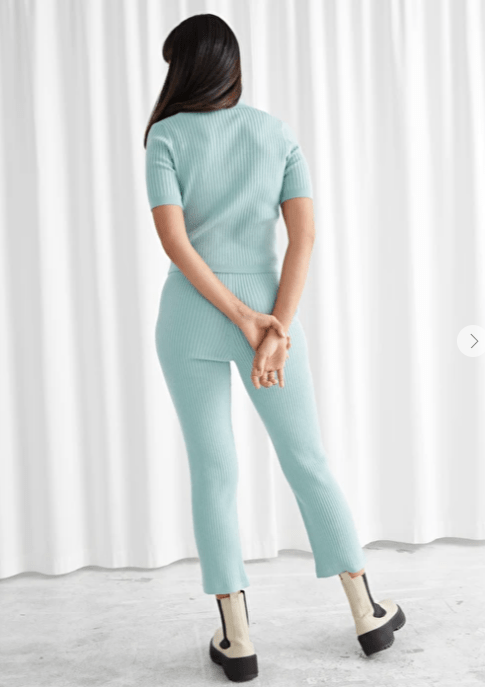 And Other Stories Button Up Knit Top back view