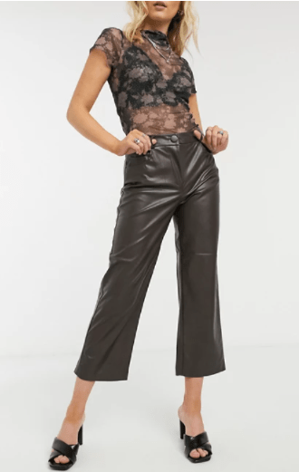 Only Faux Leather Trousers