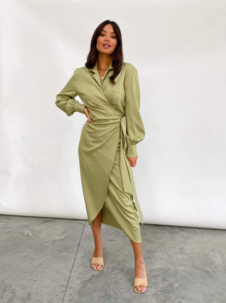 Pretty Lavish Ronnie Wrap Day Dress