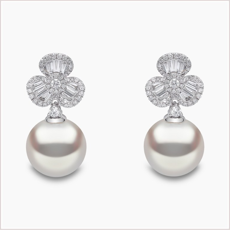 Yoko London Petal South Sea Pearl And Diamond Earrings