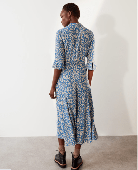 Jigsaw Primrose Midi Shirt Dress back view