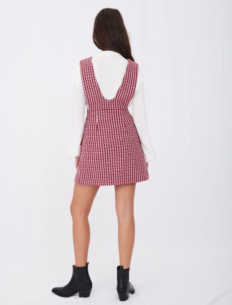 Maje Trompe Loeil Tweed Dress back view