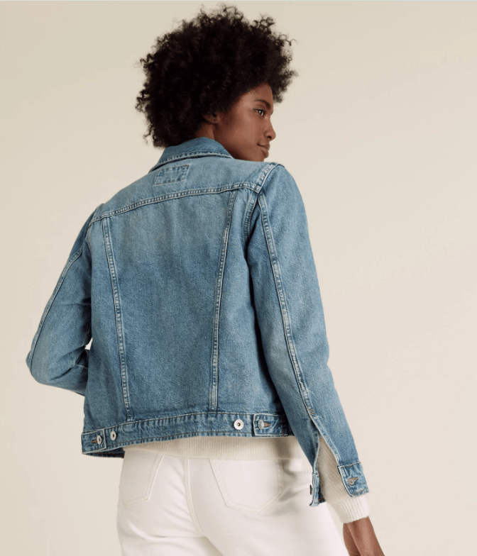 M&S Button Detailed Denim Jacket back view