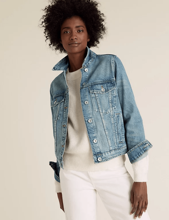 M&S Button Detailed Denim Jacket