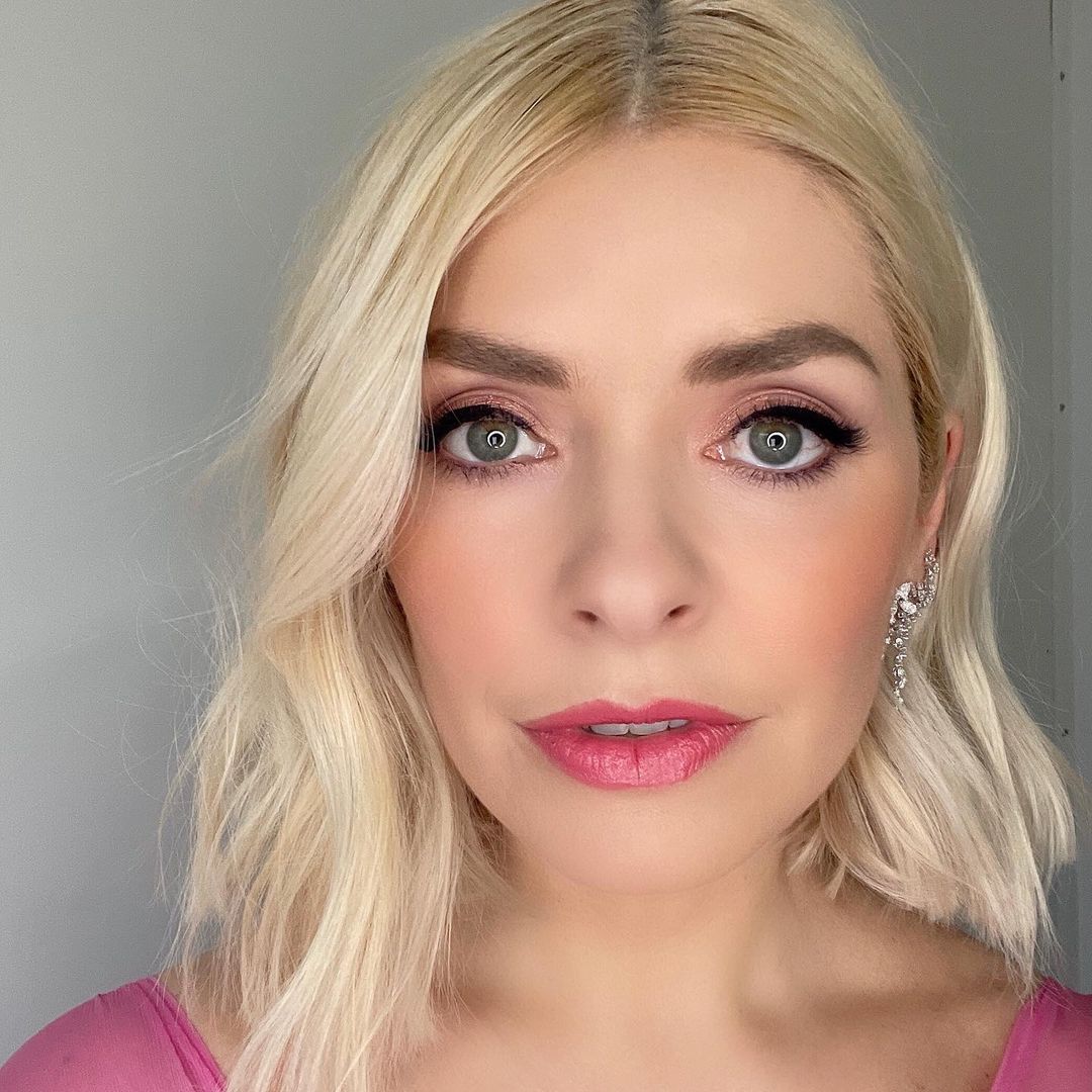 where to get all Holly Willoughby Dancing on Ice dresses pink feather trimmed gown 14 February 2021 Photo Holly Willoughby