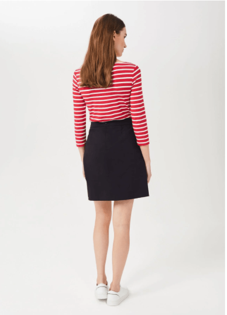 Hobbs Jordan Cotton Blend A Line Skirt back view