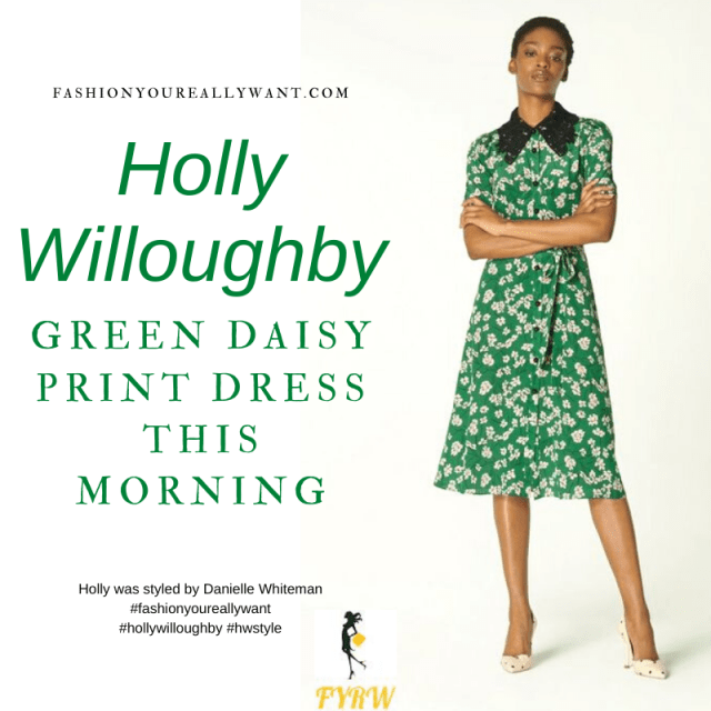 Holly Willoughby Green Daisy Print Dress This Morning March 2021  Fashion  You Really Want
