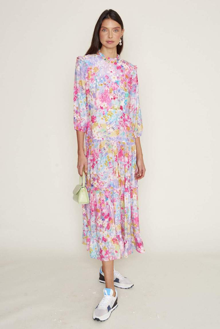 RIXO Monet Spring Meadow Dress
